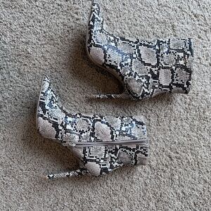 Express Snakeskin Ankle Boots